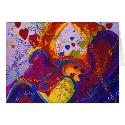 The Power of Love, Underground, Hearts, Abstract Greeting Card