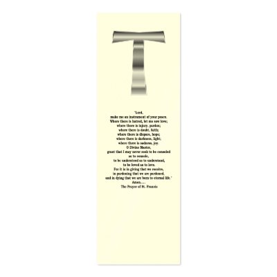 The Prayer of St. Francis - Bookmark Business Card Template by 777Images