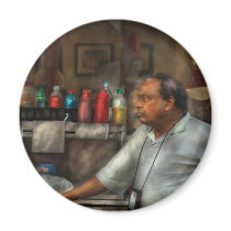 The Pretzel Vendor magnets by suburbanscenes The Pretzel Vendor magnets