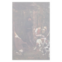 The Prey (Hunting), With Dogs By Courbet Gustave Stationery Design