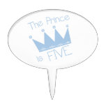 The Prince is Five Birthday Cake Topper