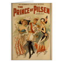 The Prince of Pilsen, by 'Luders & pixley' Retro T Card