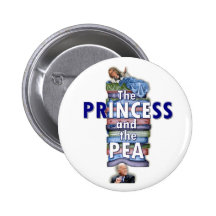 The Princess and the Pea Pinback Button