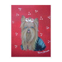 "The Princess" Yorkie postcard by TRBrown "The Princess" Yorkie postcard