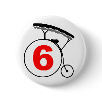 "The Prisoner" Number 6 Button