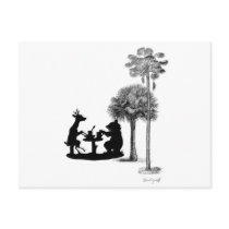 bear, deer, palms, lunch, picnic, snack, oasis, teddy, doe, table, meals, snacks, capreolus capreolus, family (biology), dama dama, caniformia, file allocation table, mammal, statistical table, pinniped, brocket, species, greenland caribou, habitat, actuarial table, Northern Hemisphere, european elk, Southern Hemisphere, cervus nipon, continent, victuals, North America, cervus elaphus canadensis, South America, cervus sika, Europe, odocoileus hemionus, Asia, burro deer, plantigrade, Postcard with custom graphic design