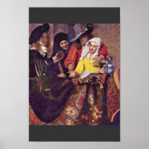 The Procuress,  By Johannes Vermeer Print