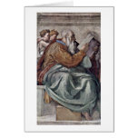 The Prophet Zechariah By Michelangelo Buonarroti Card