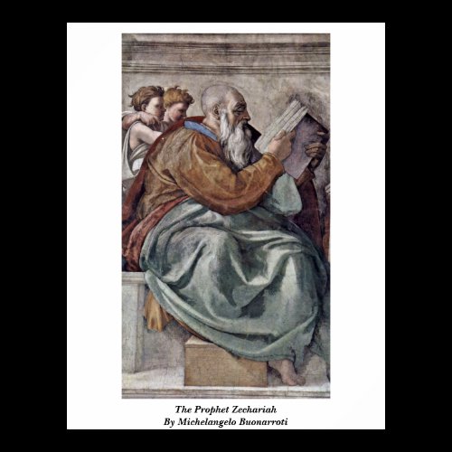 The Prophet Zechariah By Michelangelo Buonarroti Print
