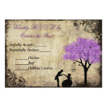 The Proposal Vintage Wedding RSVP Announcement