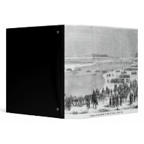 The Prussian army crossing the Shlei at Arnis 3 Ring Binder