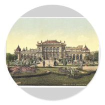 The public garden and casino, Vienna, Austro-Hunga Round Sticker