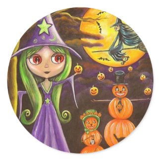 The Pumpkin Family Halloween Sticker sticker