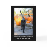 The Pumpkin Guardian Cat Halloween Humor Cards
