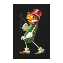 The Pumpkin Man Stretched Canvas Prints