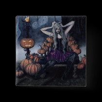 The Pumpkin Queen Button by elvenstarart The Pumpkin Queen Button