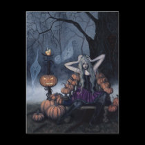 The Pumpkin Queen postcard by elvenstarart The Pumpkin Queen postcard