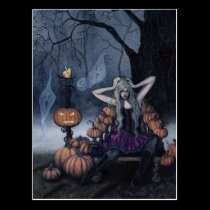 The Pumpkin Queen postcard postcards