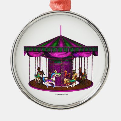 The Purple Carousel Christmas Ornaments