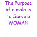 The Purpose of a male is to Serve a WOMAN t-shirts by Female_Supremacy The Purpose of a male is to Serve a WOMAN t-shirts