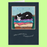 The Purrfect Place For A Cat Nap - Cat Art Card
