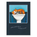 The Purrfect Place For A Cat Nap - Cat Art Card