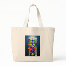 The Qabalistic Tree of Life Structure Diagram Canvas Bags