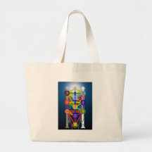 The Qabalistic Tree of Life Structure Diagram Canvas Bags