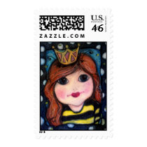 The Queen Bee Postage Stamp stamps