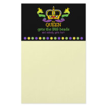 The Queen gets the BIG beads Stationery Paper
