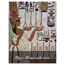 The Queen Nefertari At The Sacrifice By Maler Der Flyer Design
