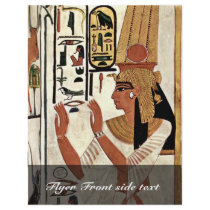 The Queen Nefertari In Prayer Stance By Maler Der Flyers