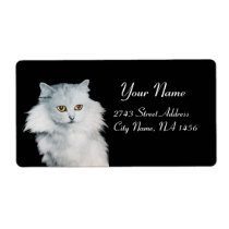 THE QUEEN OF WHITE CATS PERSONALIZED SHIPPING LABEL