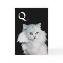 THE QUEEN OF WHITE CATS, MONOGRAM GREETING CARD