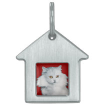 THE QUEEN OF WHITE CATS,red Pet Tag