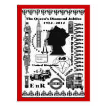 The Queens Diamond Jubilee Commemorative Postcard postcards