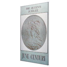 'The Queen's Jubilee 1837-87' (colour litho) Canvas Print