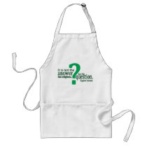 The Question Enlightens Apron in Green