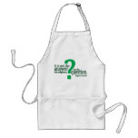 The Question Enlightens Apron in Green
