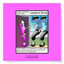 The Question Police Cartoon Framed Funny Poster posters
