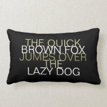 The Quick Brown Fox Mod Lumbar Throw Pillow pillows