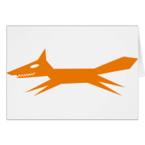 The Quick Orange Fox Greeting Cards