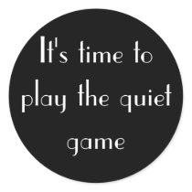 The quiet game stickers