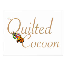 The Quilted Cocoon Logo (gold) Postcard