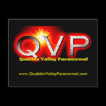 The QVP logo postcard
