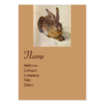 THE RABBIT ( Young Hare ) Monogram Business Card Templates