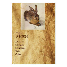THE RABBIT ( Young Hare ) Monogram Business Card