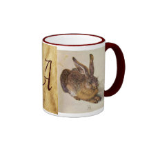THE RABBIT ( Young Hare ) Monogram Coffee Mug