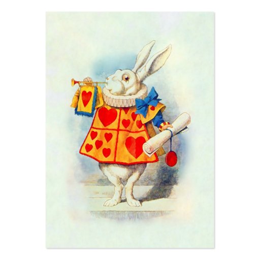 The Rabbitt in Alice in Wonderland ~ Business Card (front side)