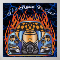 The Race Is On Print and Poster posters